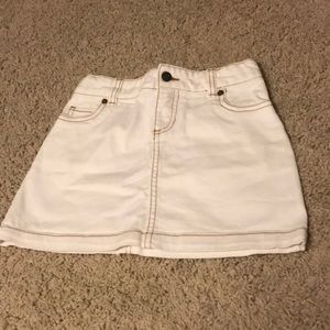 White jean skirt